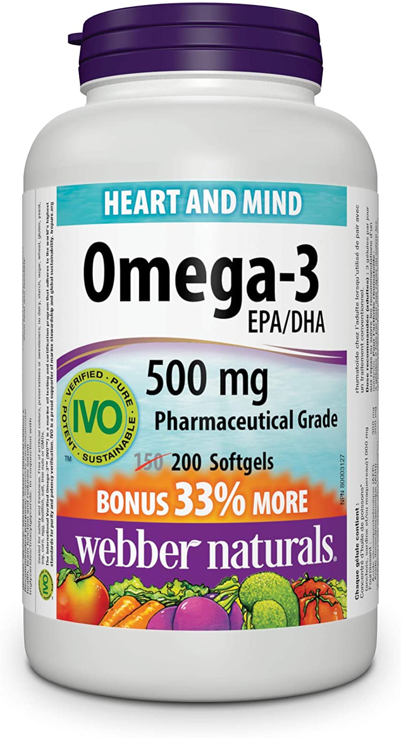 

Специальный продукт Webber Naturals Omega-3 500mg 200 капсул (4384303449)