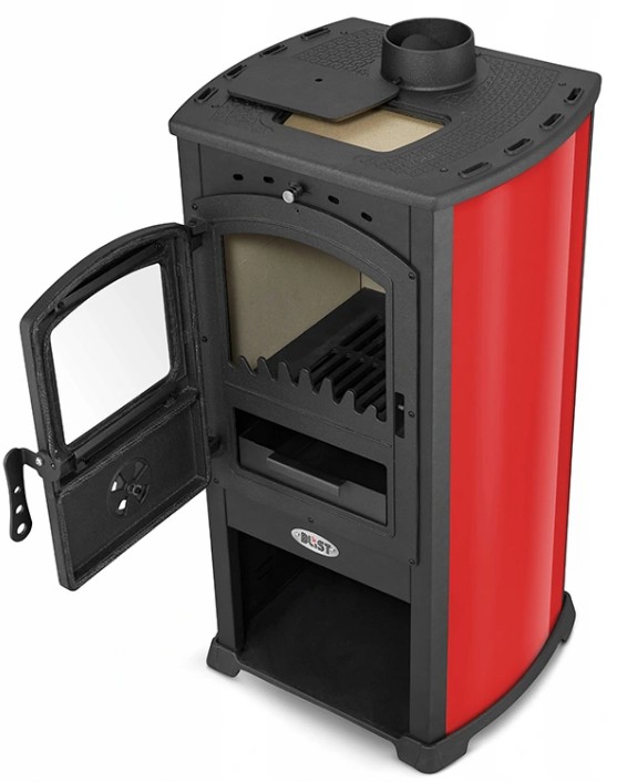 

Чугунно-стальная печь буржуйка BLIST Zar 8 kW красная