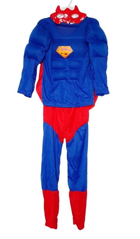

Костюм Супермена с мышцами Superman М (110 -120 см) красно-синий