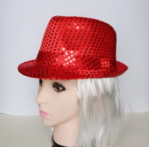 

Шляпа Диско (красная с блестками)