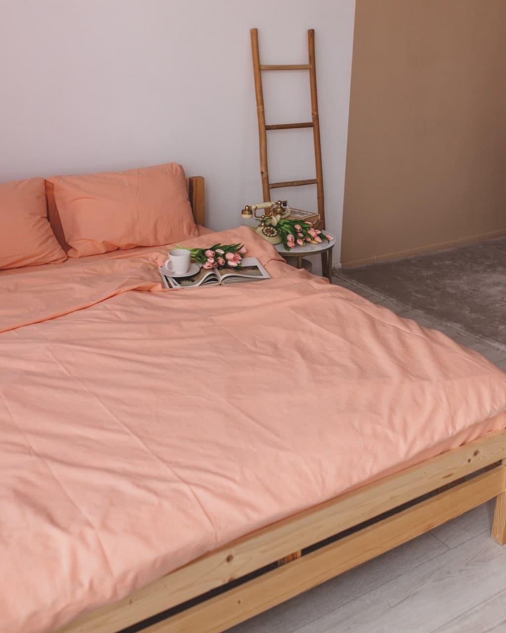 

Комплект постельного белья Qili Home Textile Сатин №R5896splR Семейный 2х160х215, Коралловый