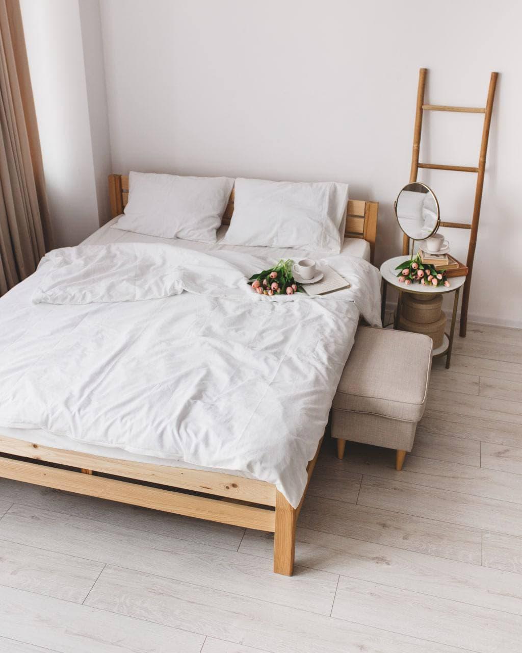 

Комплект постельного белья Qili Home Textile Сатин №R5896splR Двухспальный 180х215, Белый