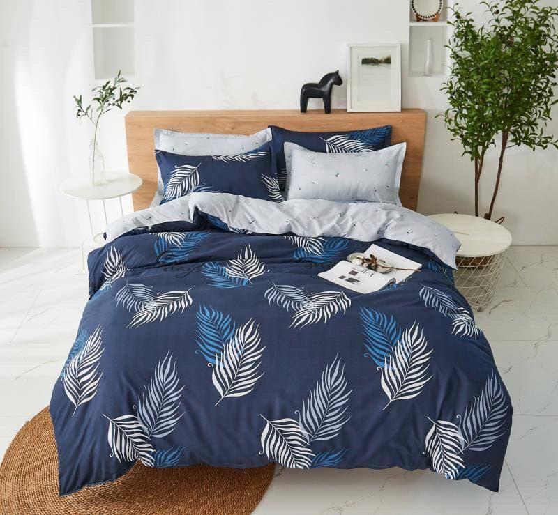 

Комплект постельного белья Qili Home Textile Софткоттон №3345895 Двухспальный 180х215, Синий перо