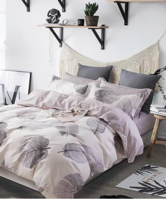 

Комплект постельного белья Qili Home Textile Сатин №Rsp1605R Семейный 2х160х215, Сиреневый перо