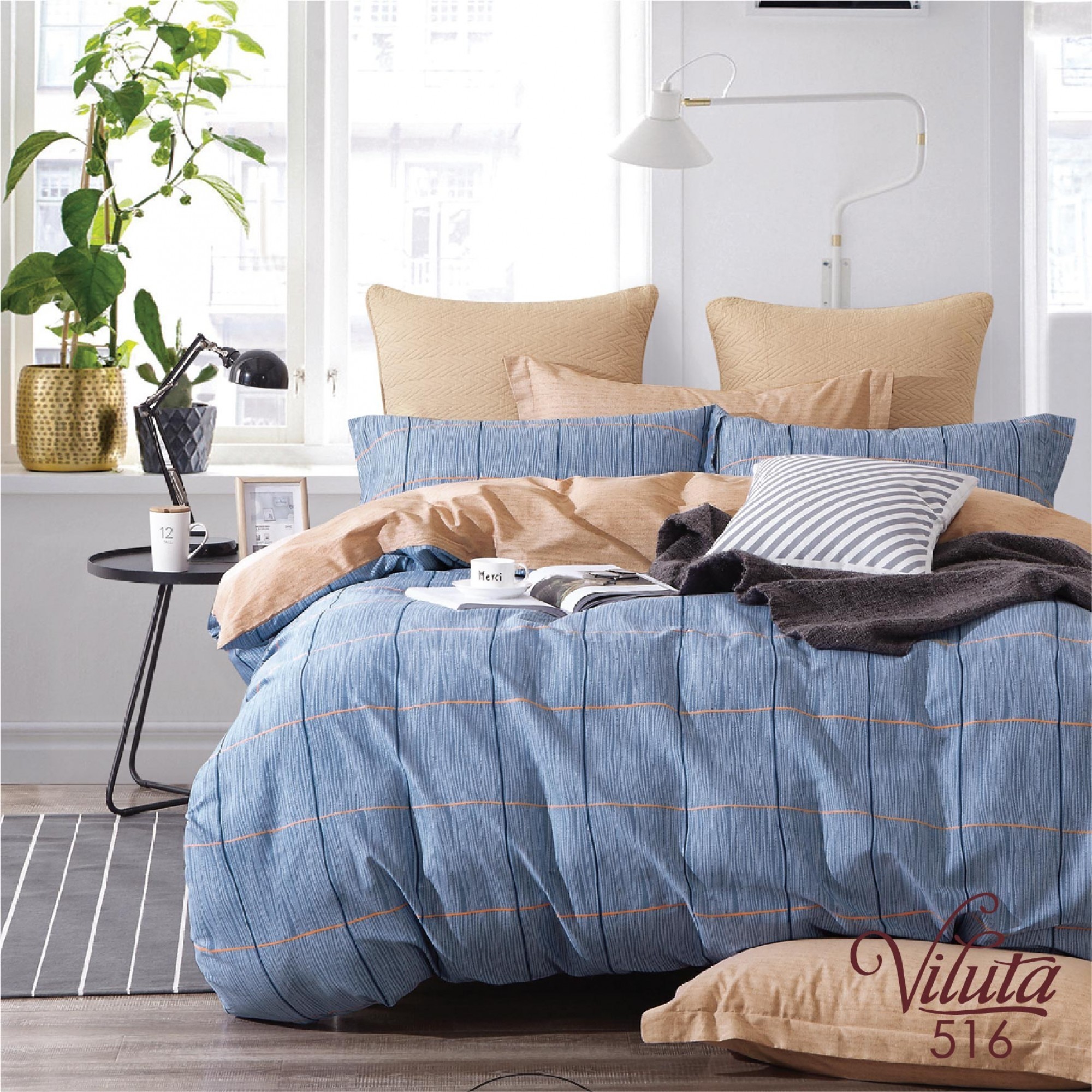 

Постельное белье Viluta Сатин Твил 516 Полуторный 143х210 Хлопок 100%