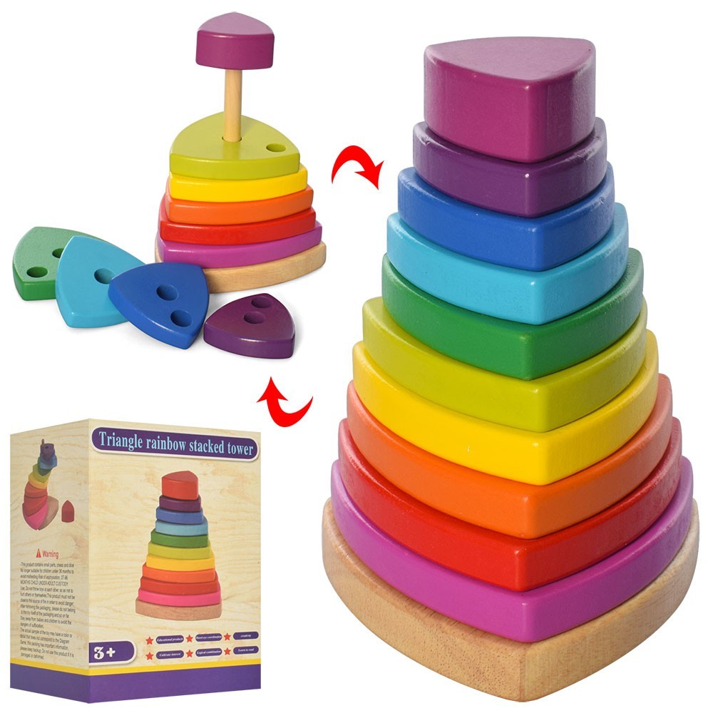 

Деревянная игрушка Пирамидка фигурки 10 шт METR+ 2755