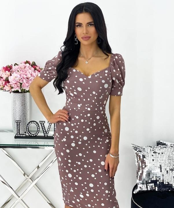 

Платье G&M k-80174 - Размер цвет кофейный, Платье G&M k-80174 46-48 Размер цвет кофейный