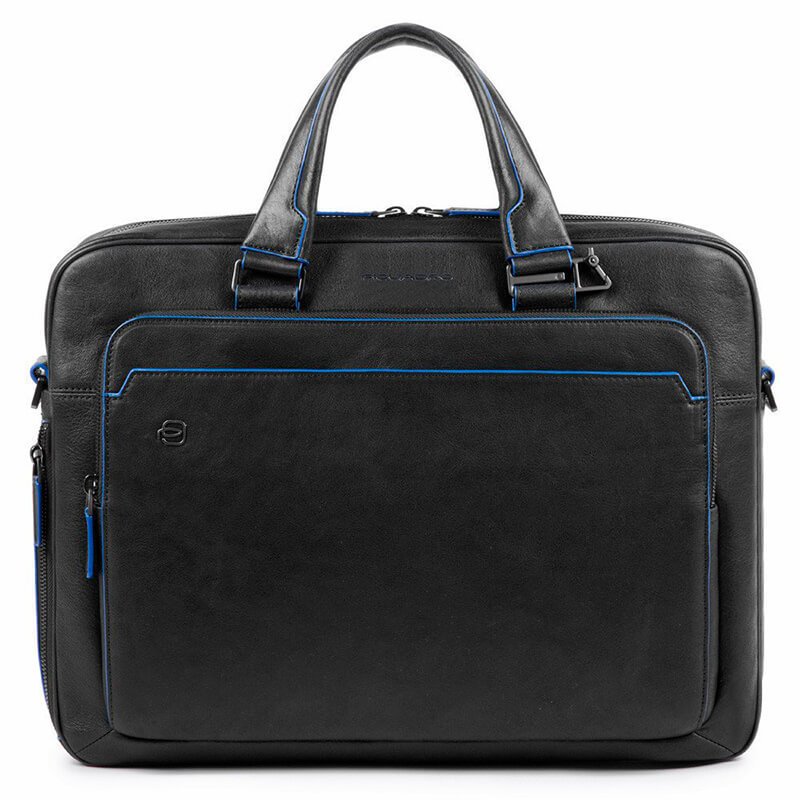 

Мужская кожаная сумка Piquadro B2S Black с отдел. д/ноутбука 15"/iPad