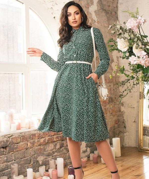 

Платье G&M k-80337 54-56 Размер цвет бутылка