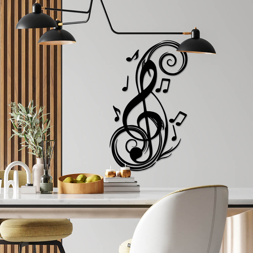 

Панно из дерева Born for Art Нота 145х87 см Черное
