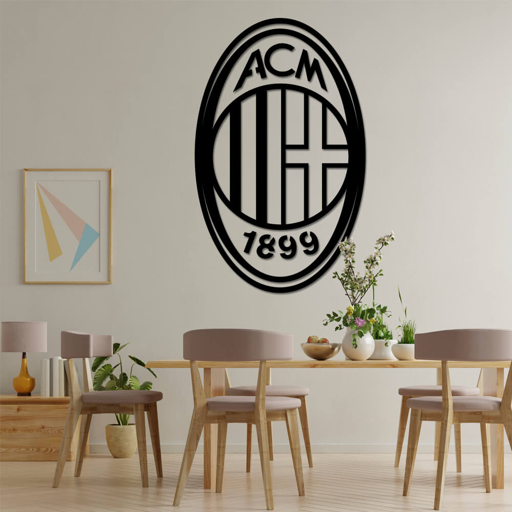 

Панно из дерева Born for Art ФК Milan 115х71 см Черное