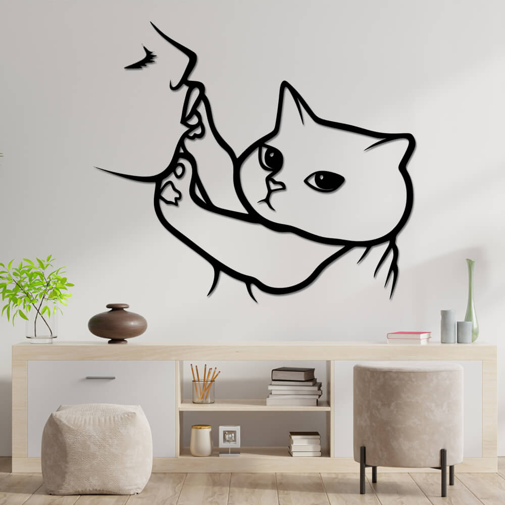 

Панно из дерева Born for Art Поцелуй котенка 90х78 см Черное