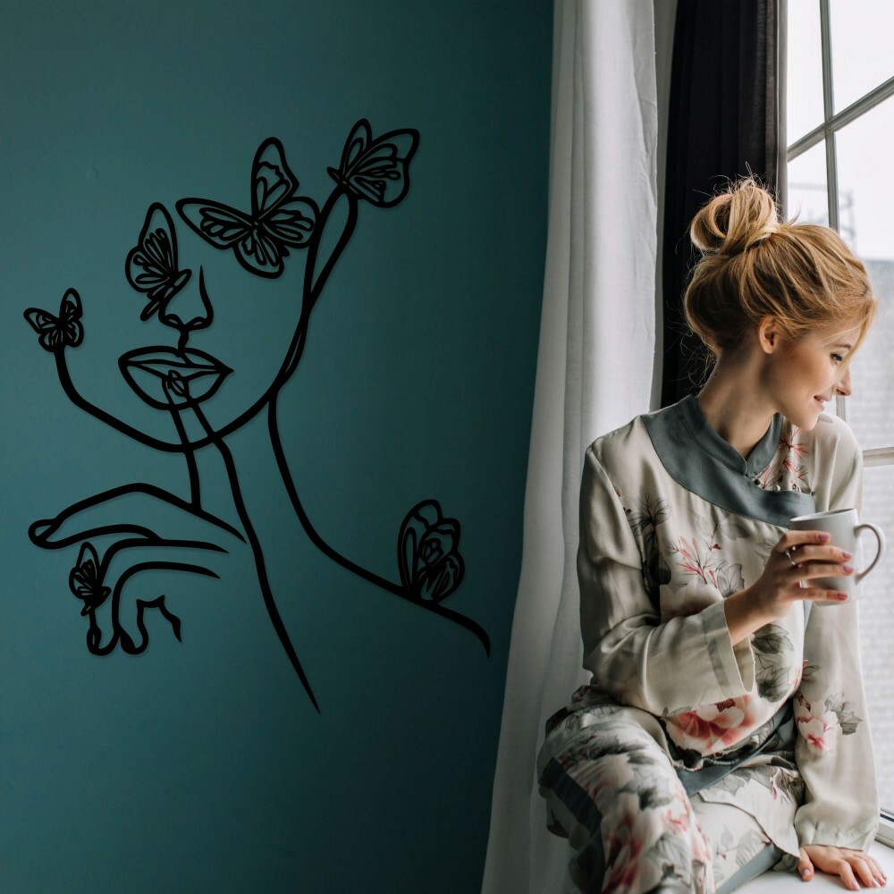 

Панно из дерева Born for Art Таинственная девушка 115х90 см Черное