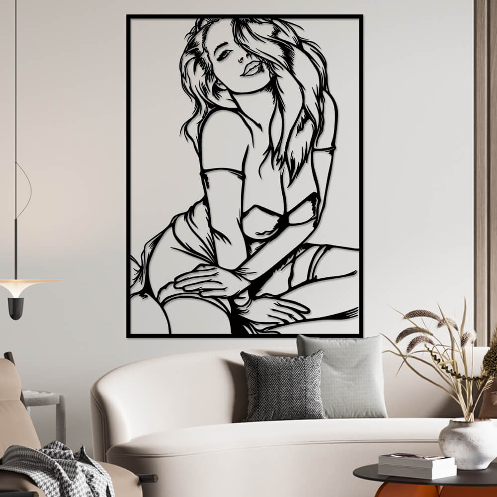 

Панно из дерева Born for Art Нежность... 90х66 см Черное