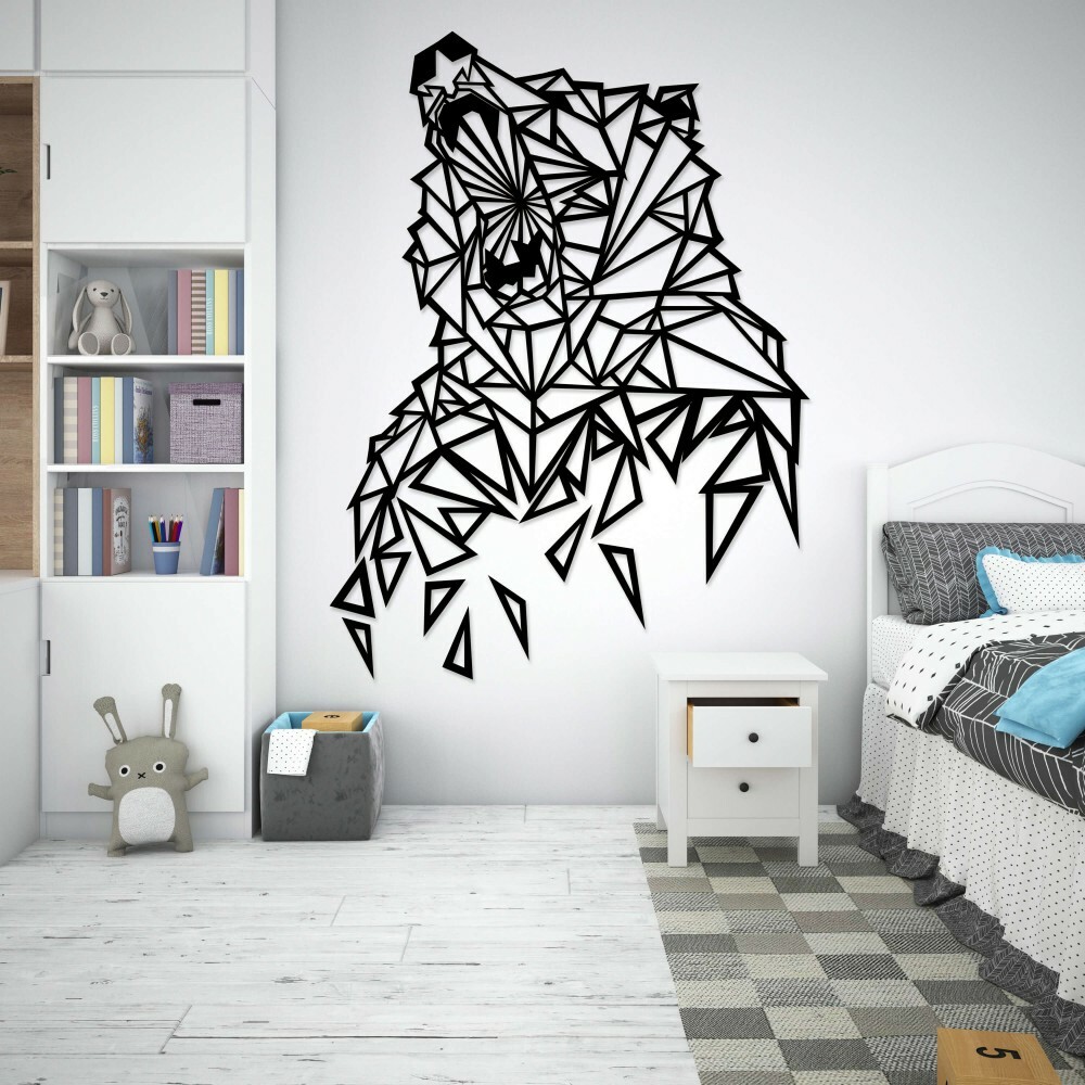 

Панно из дерева Born for Art Мощный медведь 90х66 см Черное