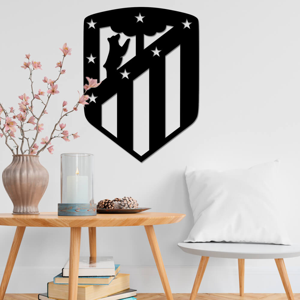 

Панно из дерева Born for Art ФК Atletico 115х86 см Черное