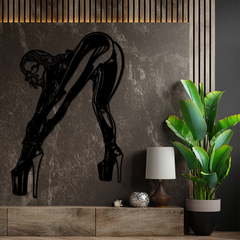 

Панно из дерева Born for Art Женщина - Кошка 115х78 см Черное