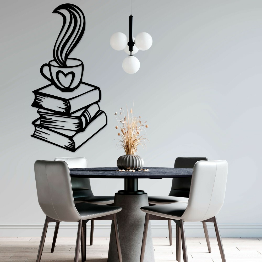

Панно из дерева Born for Art Coffee & Books 90х47 см Черное