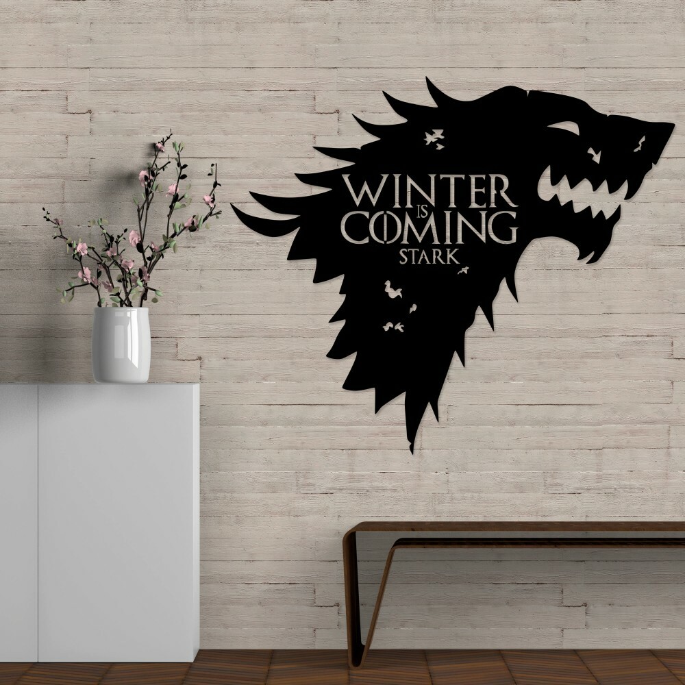 

Панно из дерева Born for Art Winter is coming 90х77 см Черное
