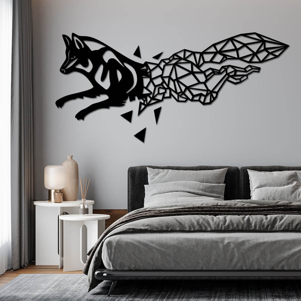 

Панно из дерева Born for Art Хитрый лис 145х68 см Черное