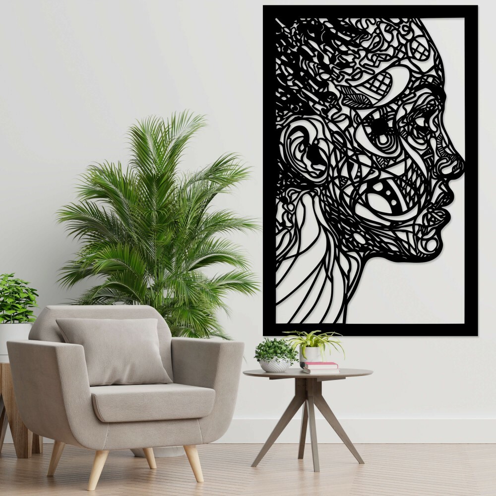 

Панно из дерева Born for Art Женское лицо 145х96 см Черное
