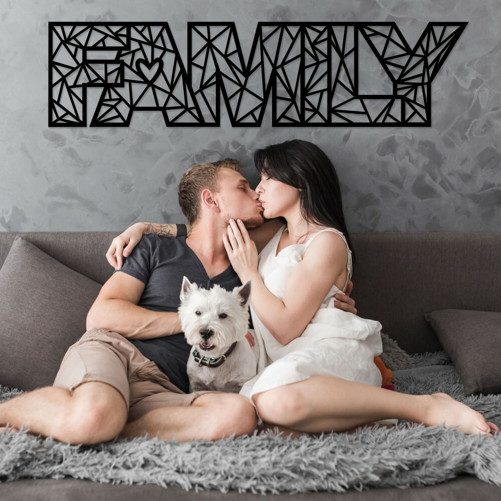 

Панно из дерева Born for Art Family 145х36 см Черное