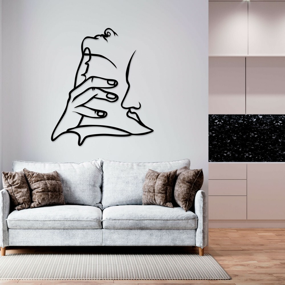 

Панно из дерева Born for Art Нужные прикосновения 90х77 см Черное