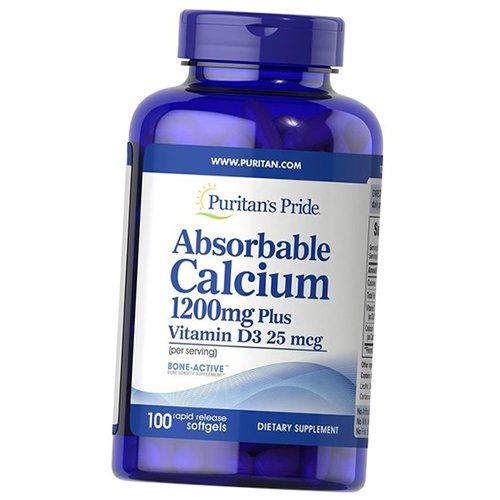 

Кальций Д3, Absorbable Calcium with Vitamin D3 , Puritan's Pride 100гелкапс (36367117)