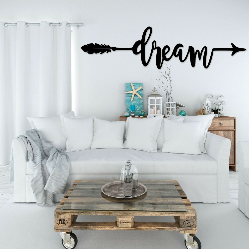 

Панно из дерева Born for Art Dream... 145х36 см Черное