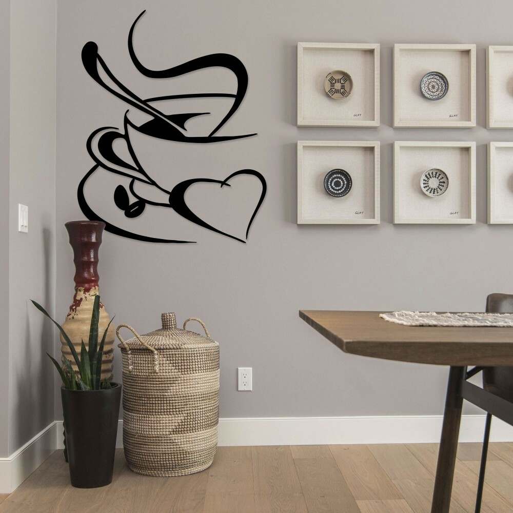 

Панно из дерева Born for Art Love coffee 70х57 см Черное