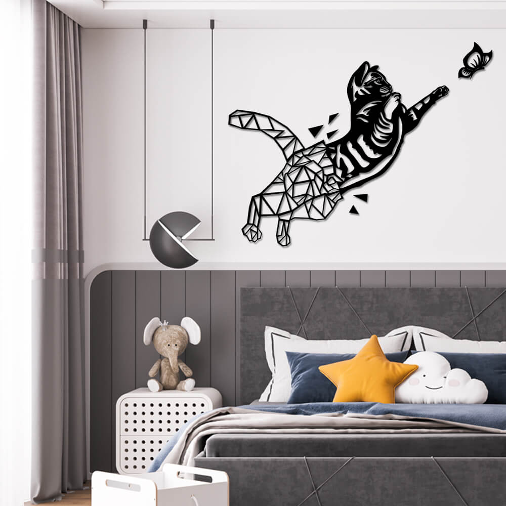 

Панно из дерева Born for Art Игривый котенок 115х91 см Черное