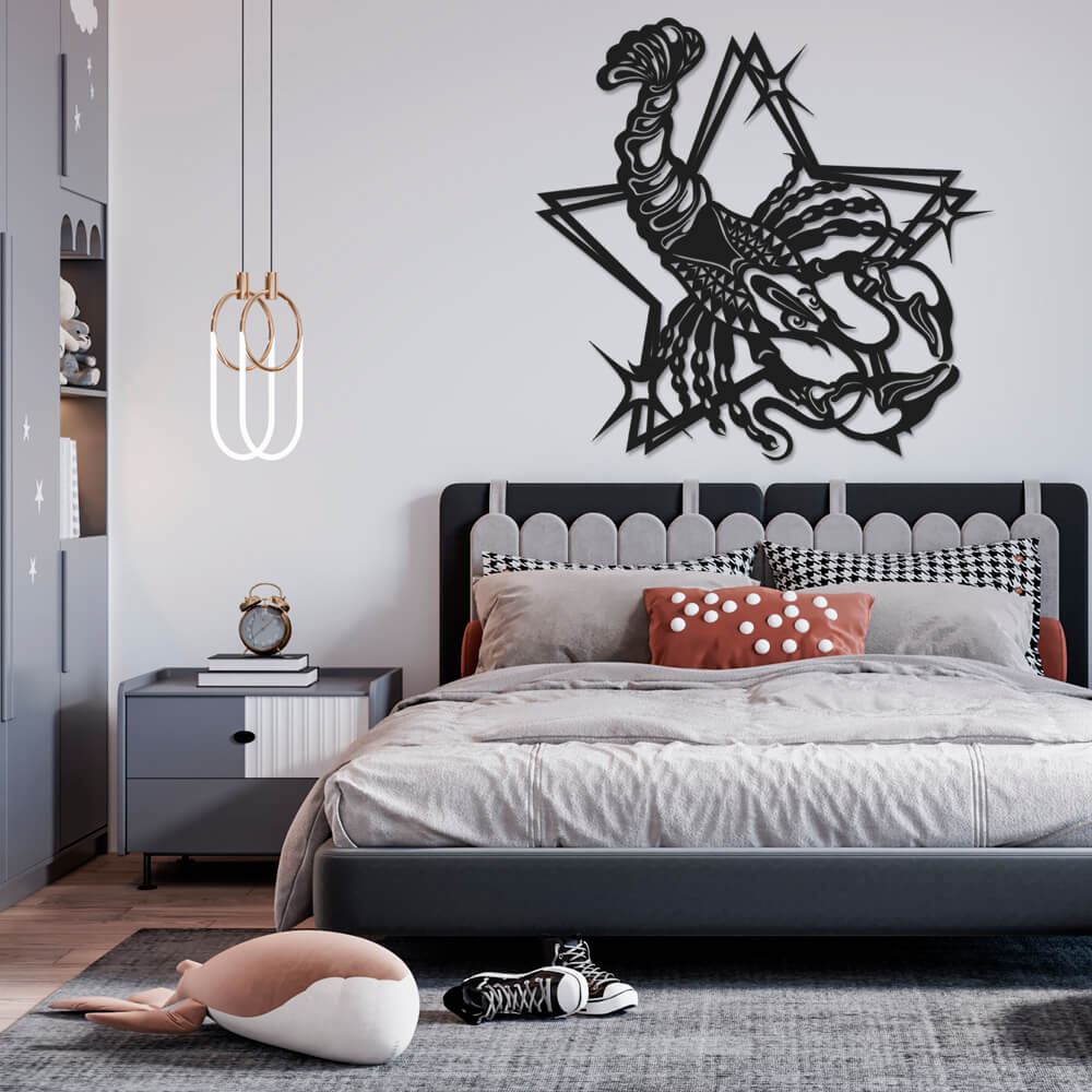 

Панно из дерева Born for Art Зодиак Рак 90х88 см Черное