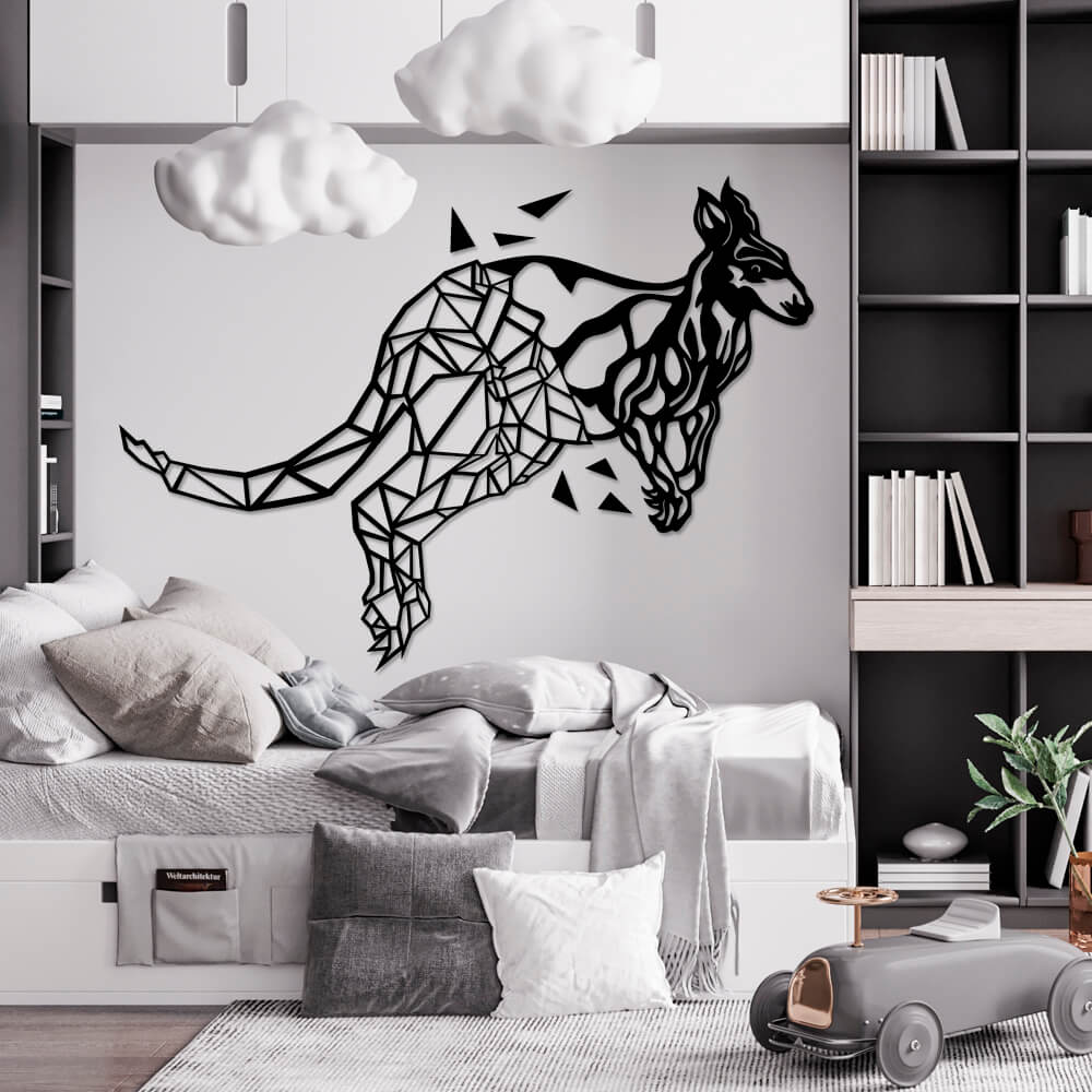

Панно из дерева Born for Art Кенгуру 145х100 см Черное