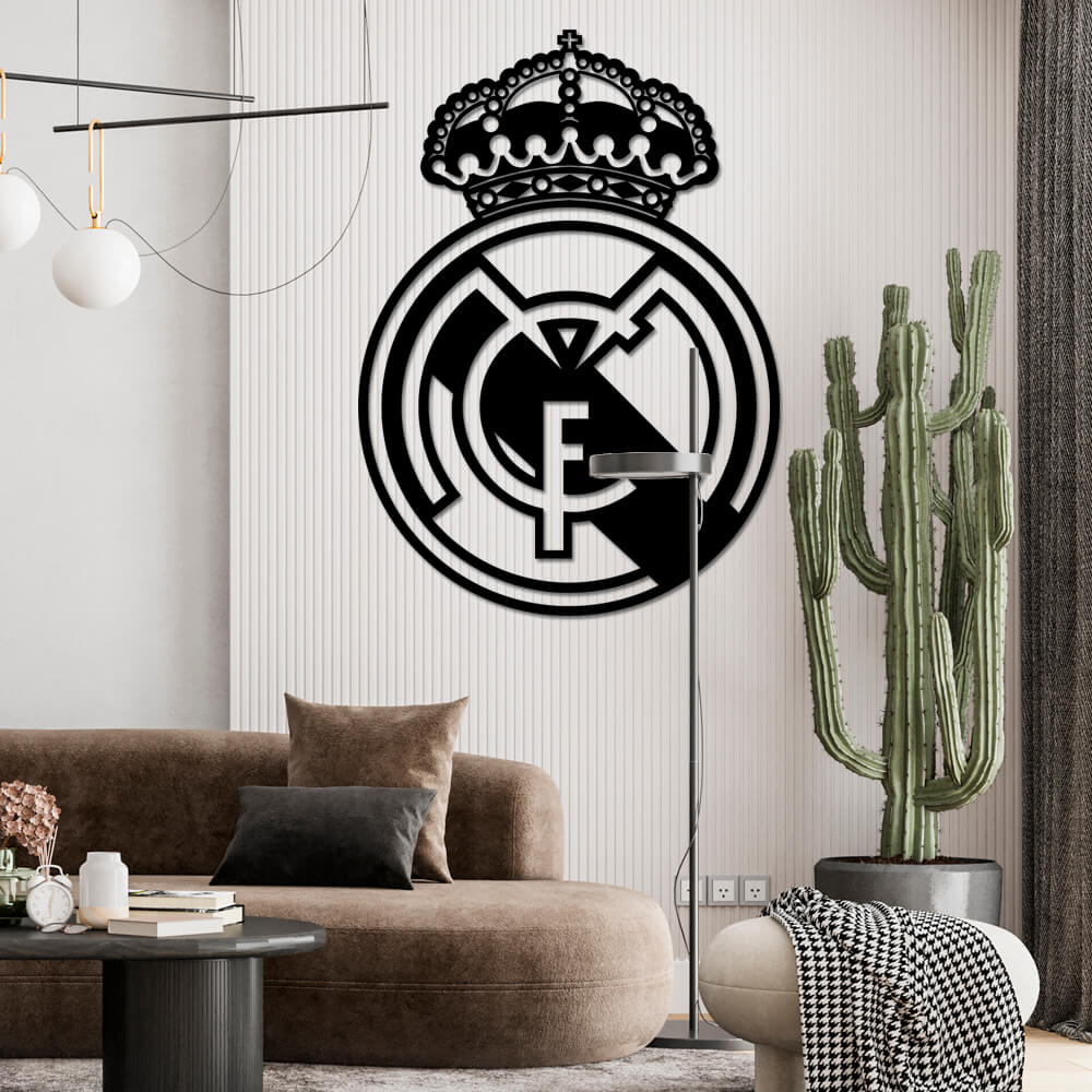 

Панно из дерева Born for Art ФК Real Madrid 90х64 см Черное