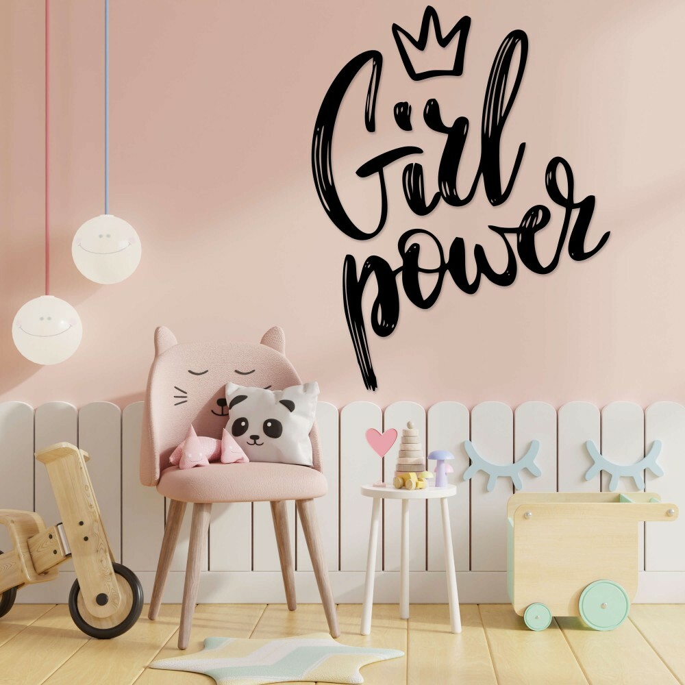 

Панно из дерева Born for Art Girl Power 90х69 см Черное