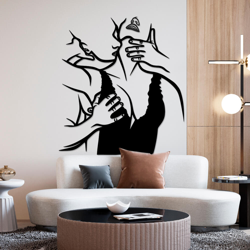 

Панно из дерева Born for Art Чувственный момент 90х80 см Черное