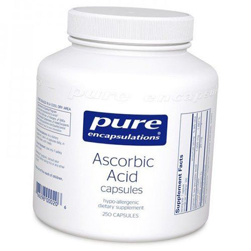 

Витамин С, Аскорбиновая кислота, Ascorbic Acid, Pure Encapsulations 250капс (36361055)