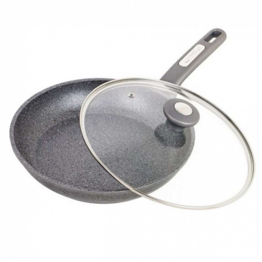 

Сковорода Kamille Granite d 30 см с крышкой KM-4274GR