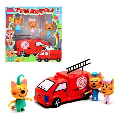 

Игровой набор с фигурками "Три кота и пожарная машина" PS661 MIC (TC118211)