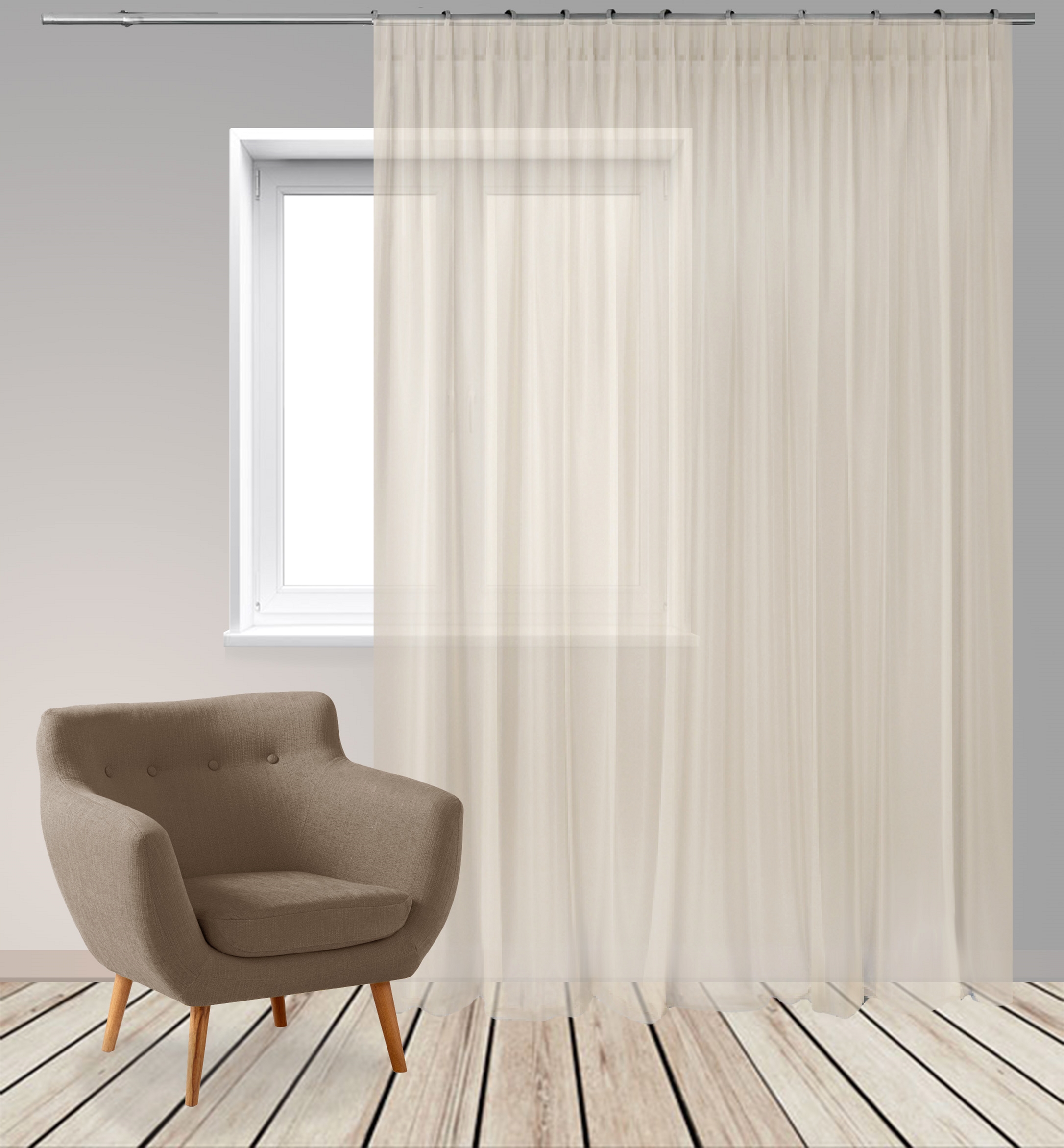 

Тюль Di&Di Бест Вуаль 700х275 с утяжелителем Светло-бежевый