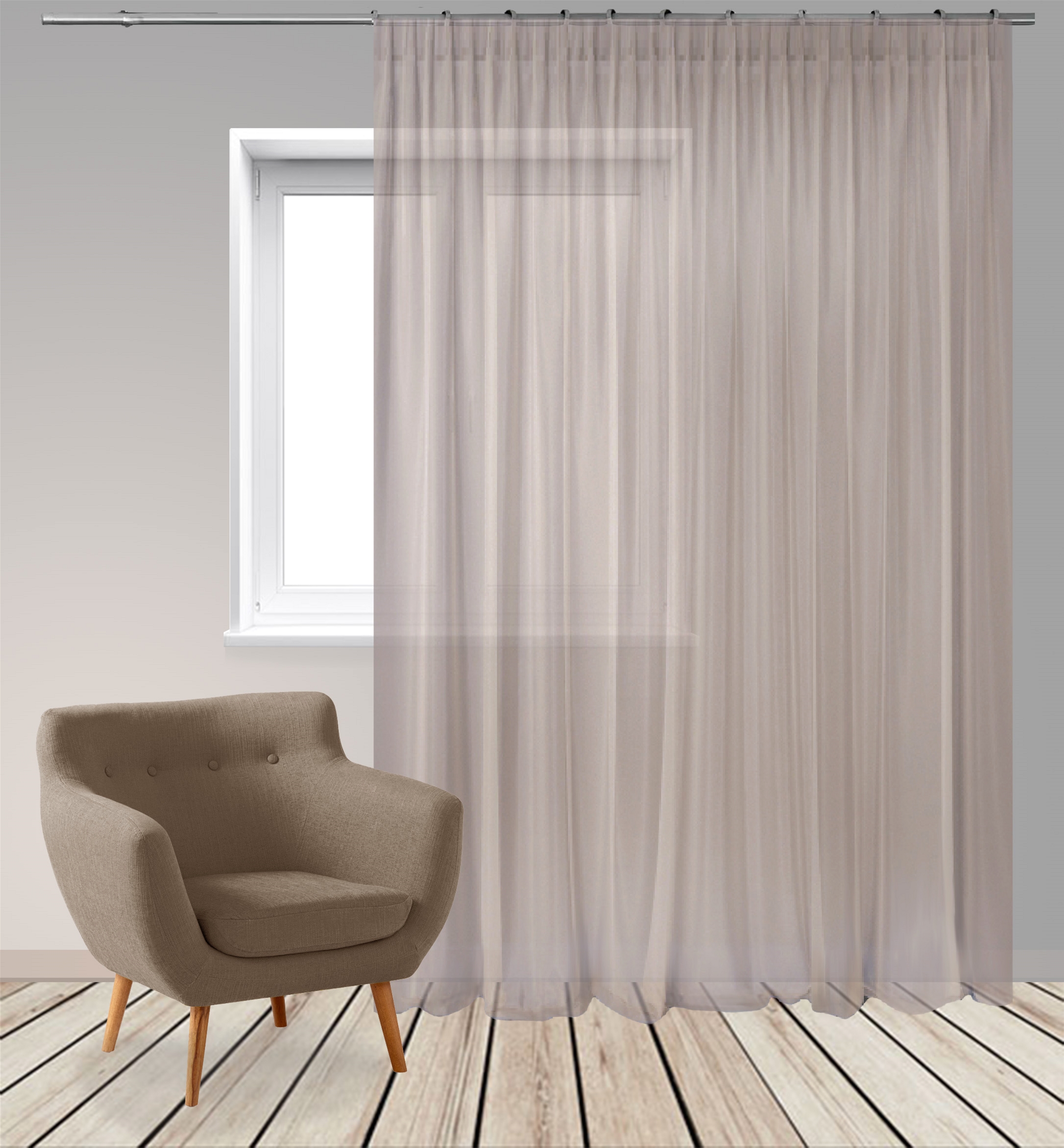 

Тюль Di&Di Бест Вуаль 700х250 с утяжелителем Капучино