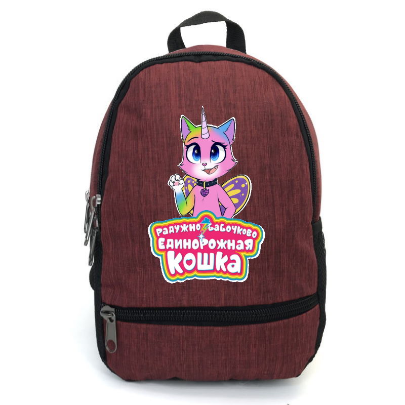 

Рюкзак детский Радужно бабочково единорожная кошка Cappuccino Toys (Rainbow Butterfly Unicorn Kitty-005) красный