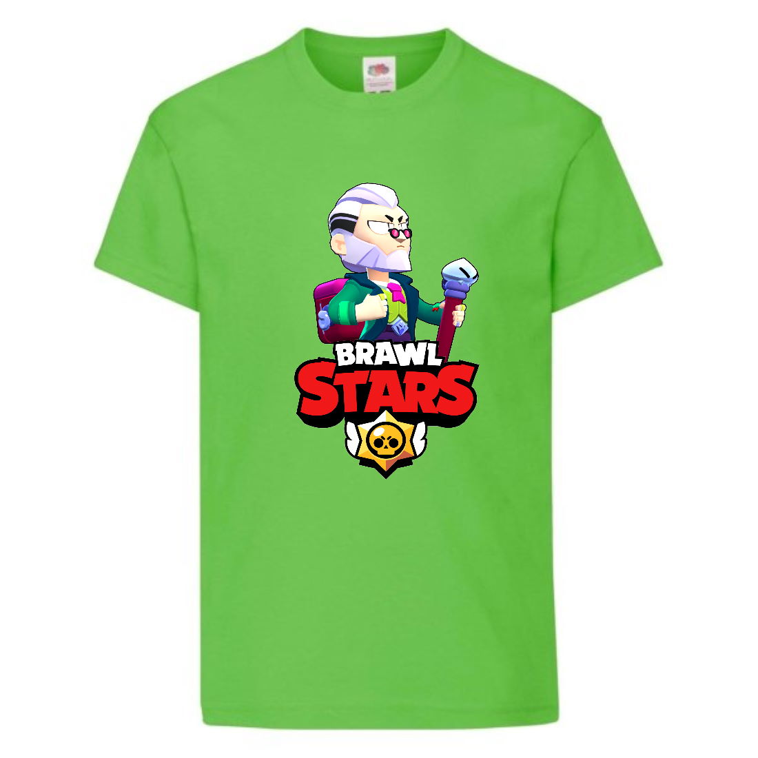 

Футболка детская Brawl Stars Bayron (Бравл Старс Байрон) светлозеленая 104 см