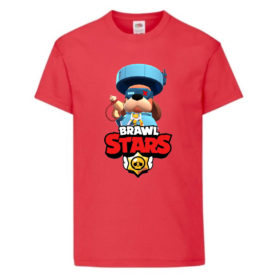 

Футболка детская Brawl Stars Colonel Ruffs 70 lvl (Бравл Старс Генерал Гавс 70 ур) красная 104 см