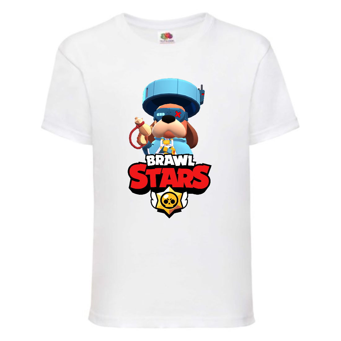 

Футболка детская Brawl Stars Colonel Ruffs 70 lvl (Бравл Старс Генерал Гавс 70 ур) белая 128 см