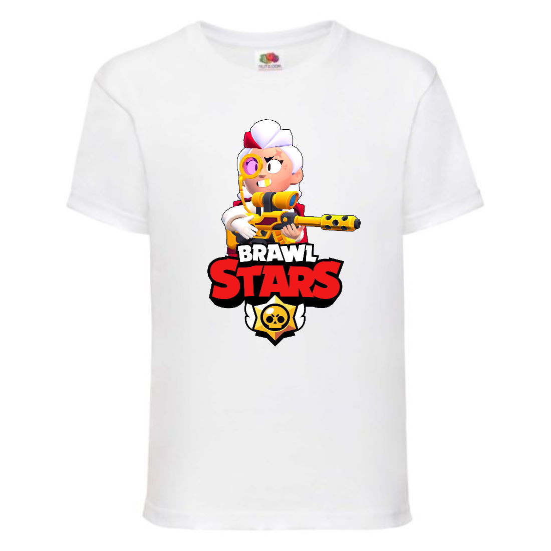 

Футболка детская Brawl Stars Belle Gold (Бравл Старс Бэлль Золотая) белая 128 см