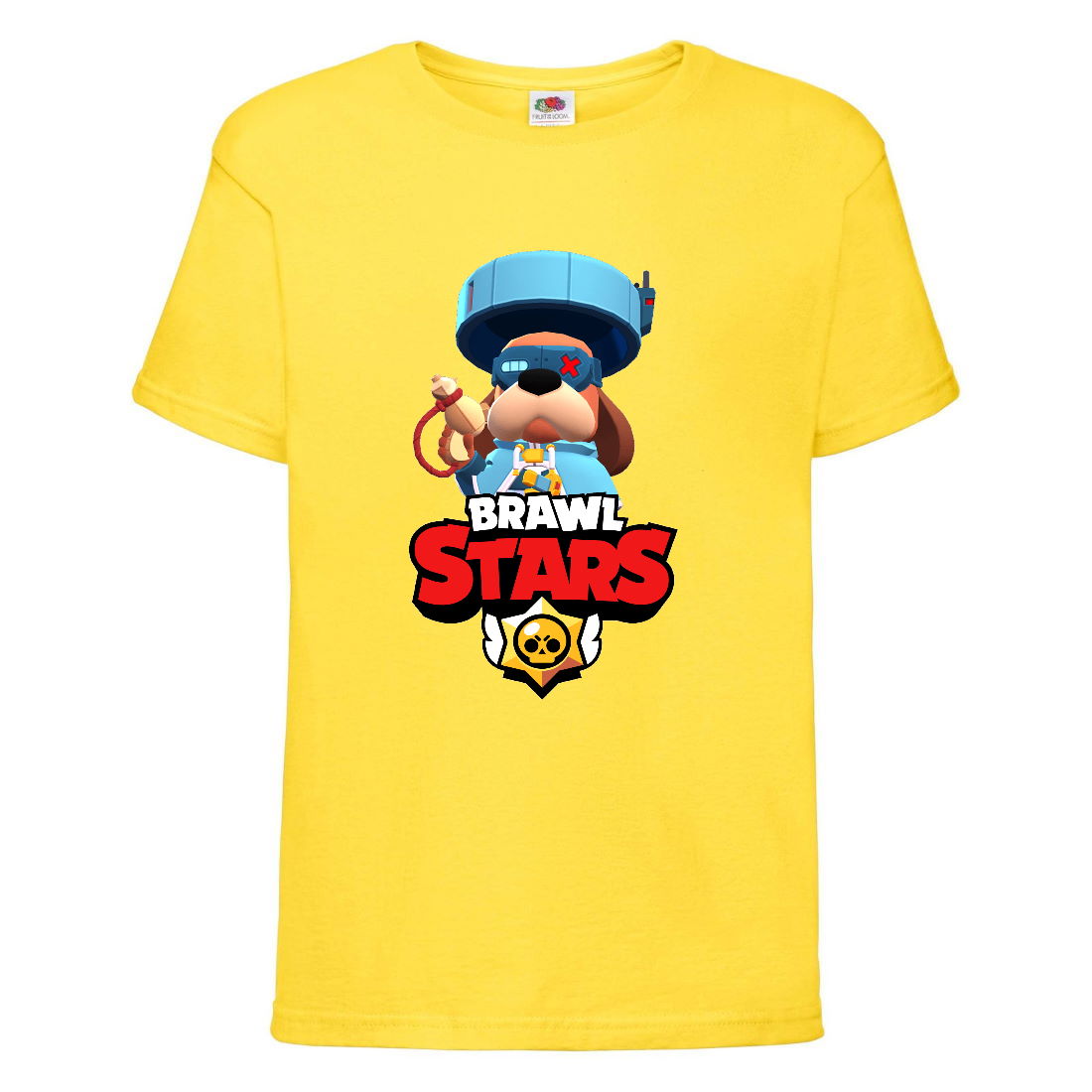 

Футболка детская Brawl Stars Colonel Ruffs 70 lvl (Бравл Старс Генерал Гавс 70 ур) желтая 164 см