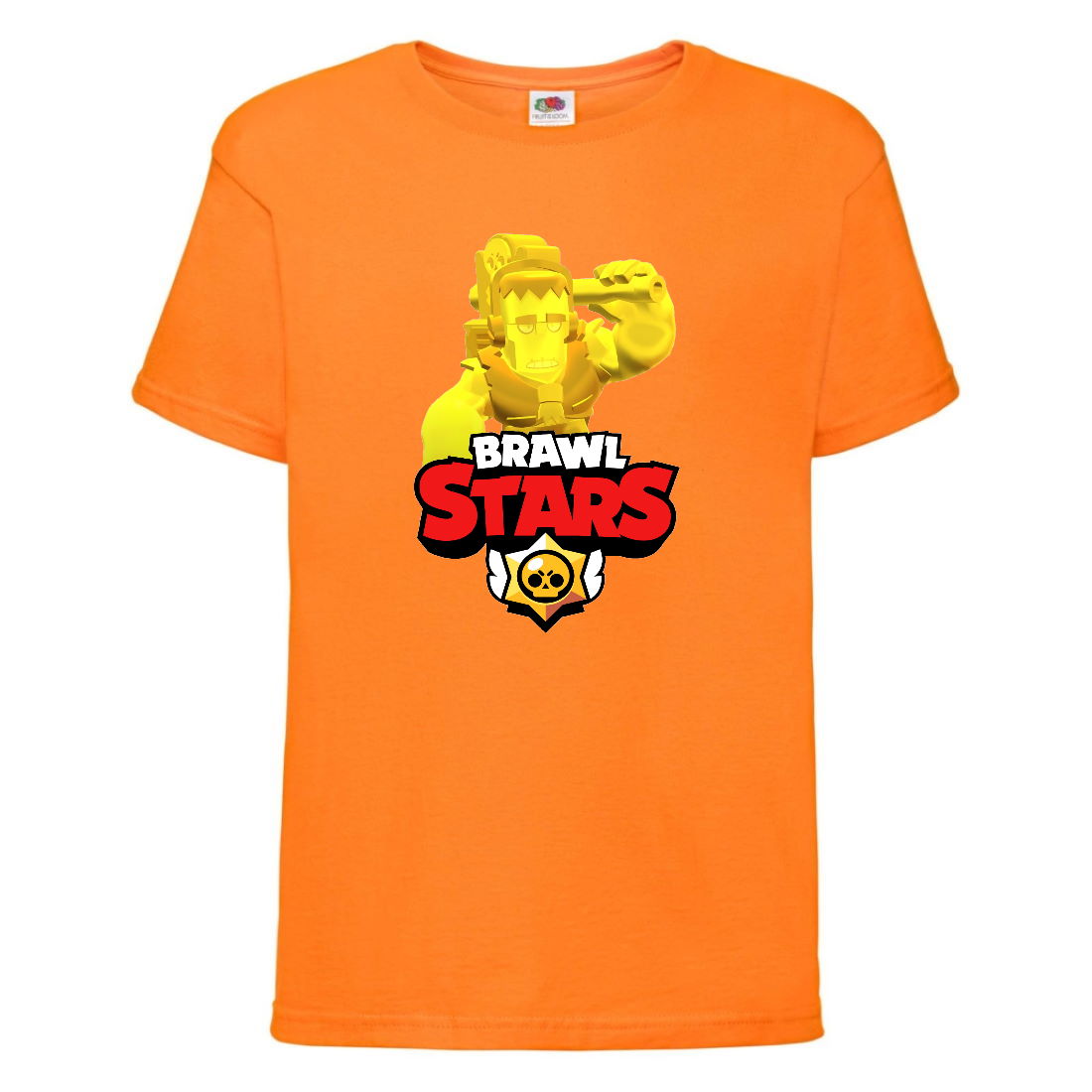 

Футболка детская Brawl Stars Frank Gold (Бравл Старс Фрэнк Золотой) оранжевая 104 см