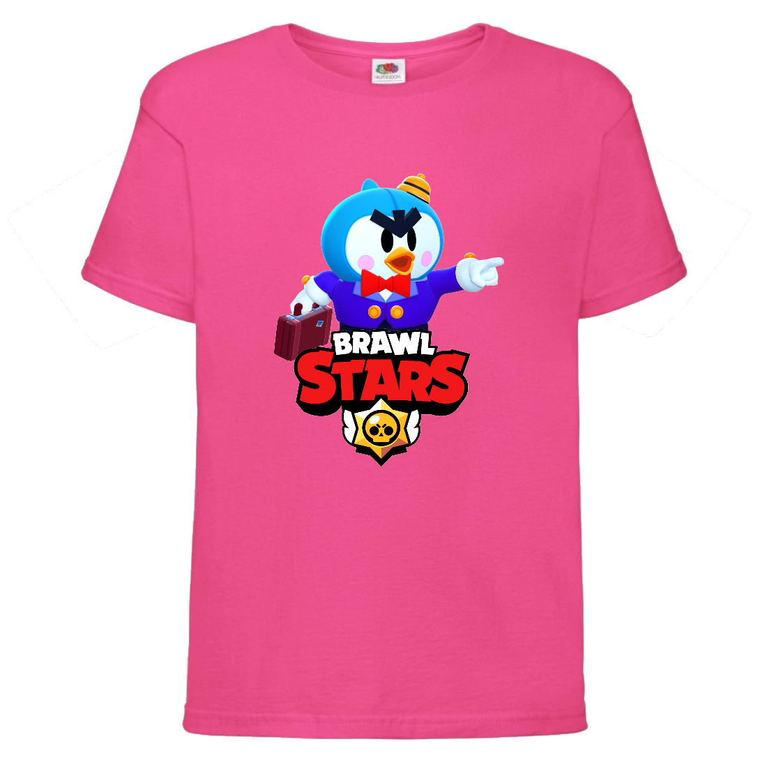 

Футболка детская Brawl Stars Mr. P (Бравл Старс Мистер П) малиновая 116 см