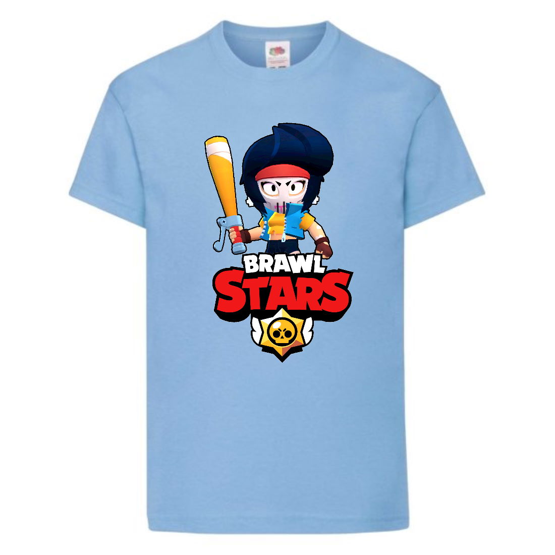 

Футболка детская Brawl Stars Bibi Avenger (Бравл Старс Биби Мстительница) голубая 116 см